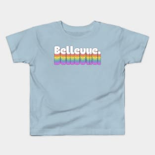 Bellevue \\// Retro Typography Design Kids T-Shirt